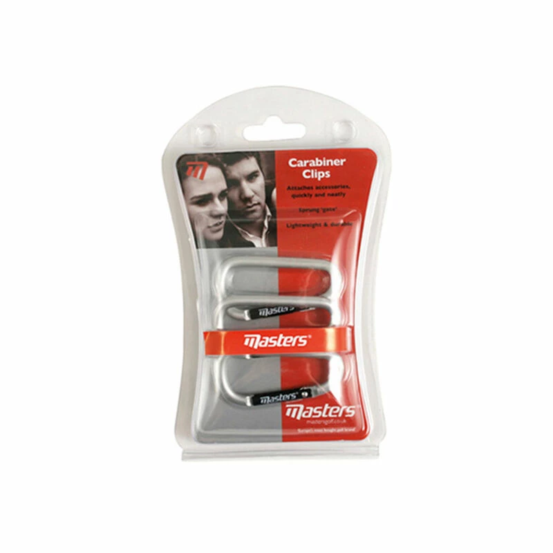 MastersGolf Masters Golf Mens Silver Lightweight Carabiner Clips - Image 2