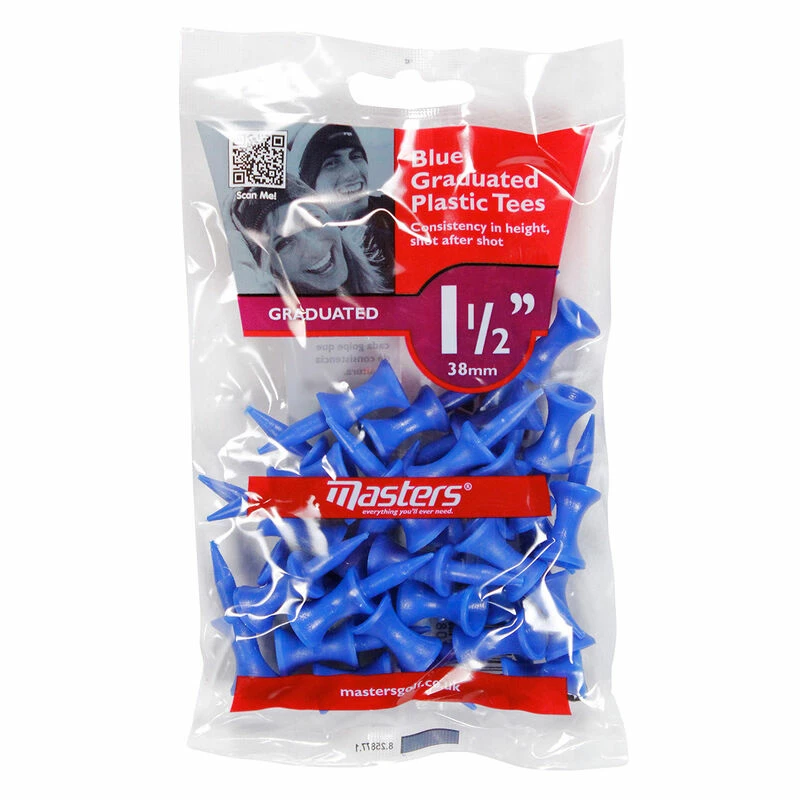 MastersGolf Masters Golf Blue Graduated Plastic Tees