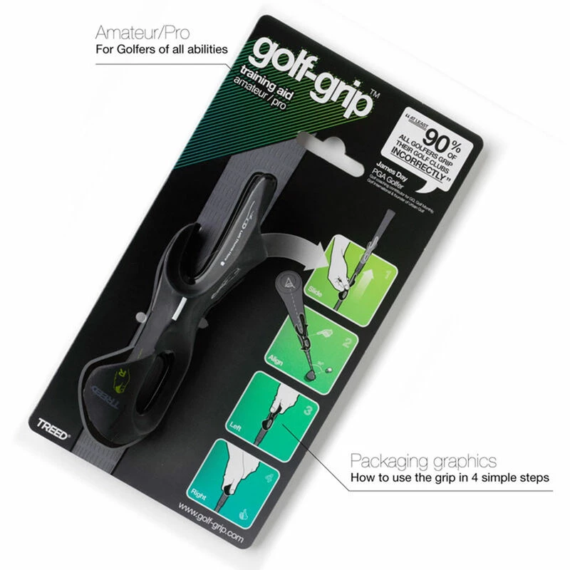 GolfGrip Golf Grip Mens Black Training Aid - Image 2