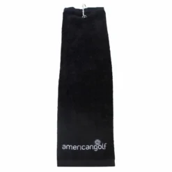 Americangolf American Golf Mens Black Tri-Fold Towel