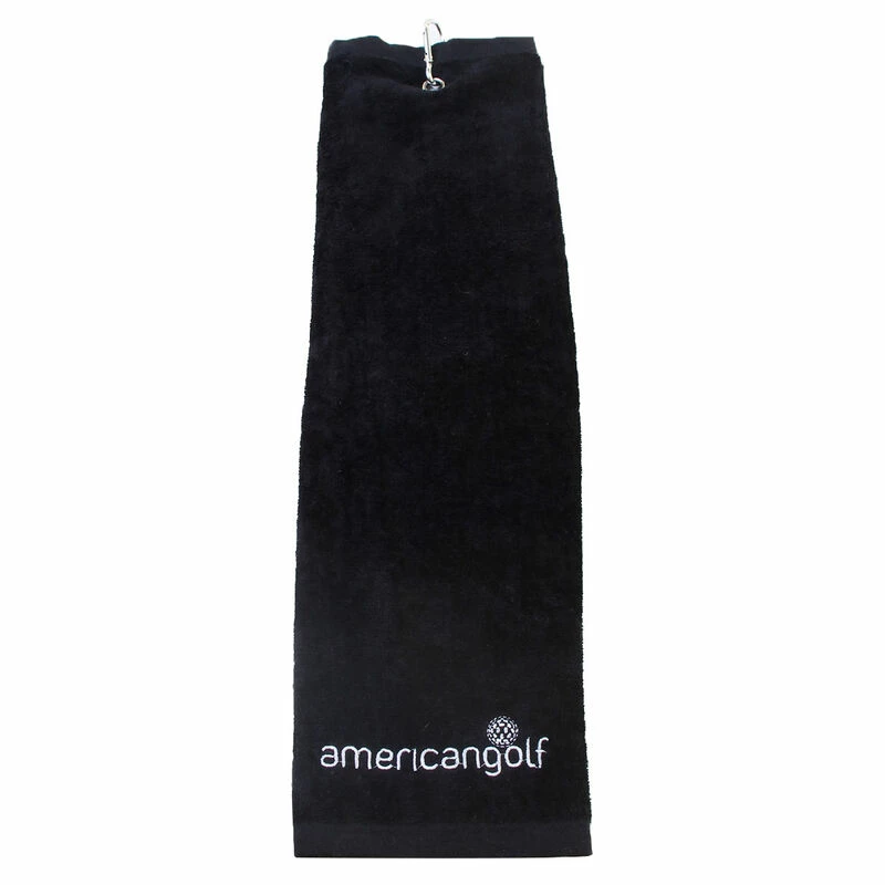 Americangolf American Golf Mens Black Tri-Fold Towel