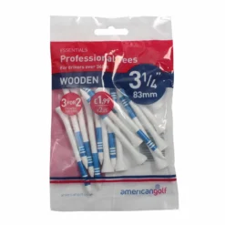 Americangolf AG Essentials 83mm Wooden Tees 15 Pack