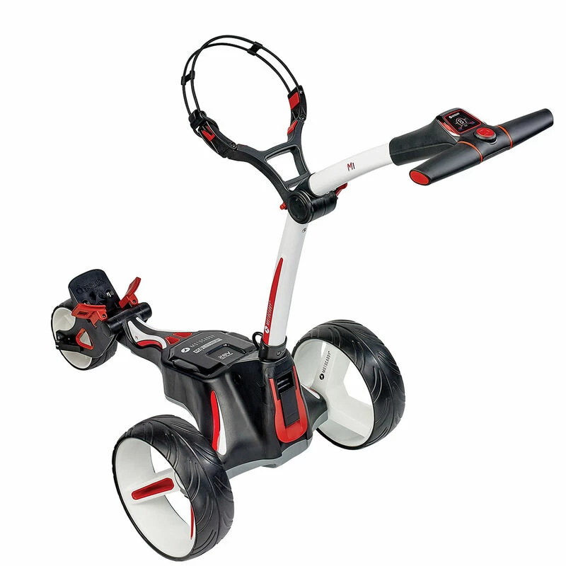 Motocaddy Mens Black And White Adjustable M1 Standard Range Lithium Electric Golf Trolley 1 Motocaddy Mens Black And White Adjustable M1 Standard Range Lithium Electric Golf Trolley