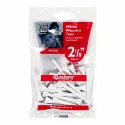MastersGolf Masters Golf White Pack Of 25 Wooden Tees