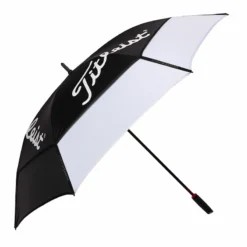 Titleist Mens White And Black Lightweight Tour Double Canopy Umbrella