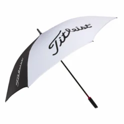 Titleist Mens White And Black Lightweight Tour Single Canopy Umbrella