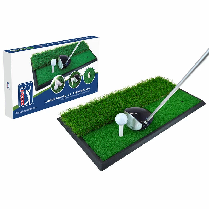 PGA Tour 2 In 1 Turf Golf Practice Mat - Image 2