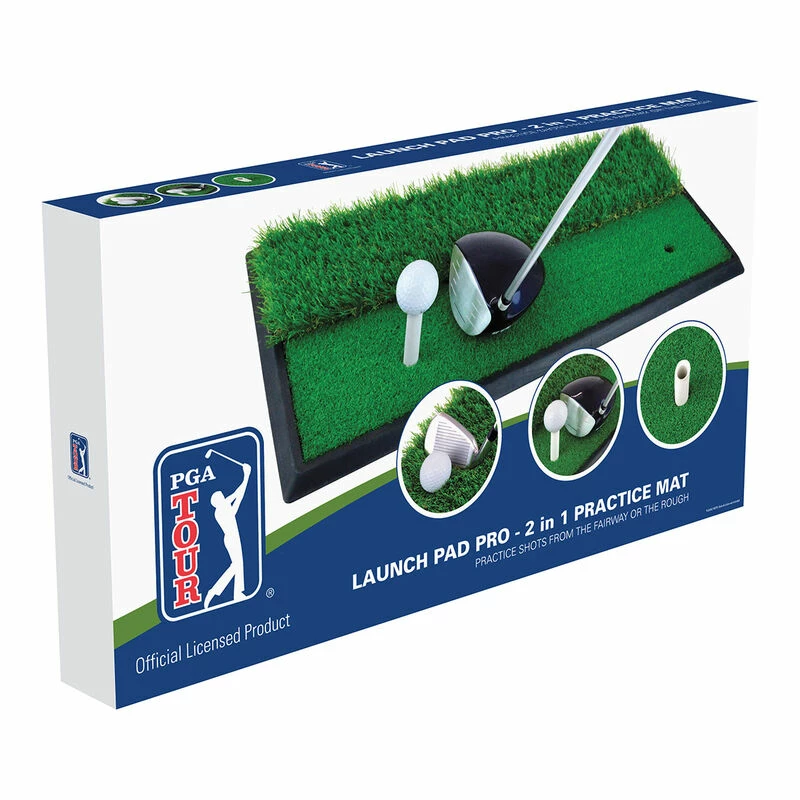 PGA Tour 2 In 1 Turf Golf Practice Mat - Image 3