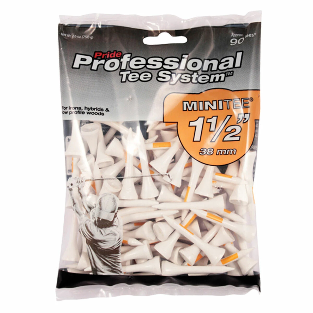 Pride Orange Professional Pack Of 25 Mini Golf Tees