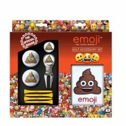 Emoji Brown Plain Golf Accessory Gift Set