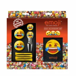 Emoji Yellow And Blue Golf Accessory Gift Set
