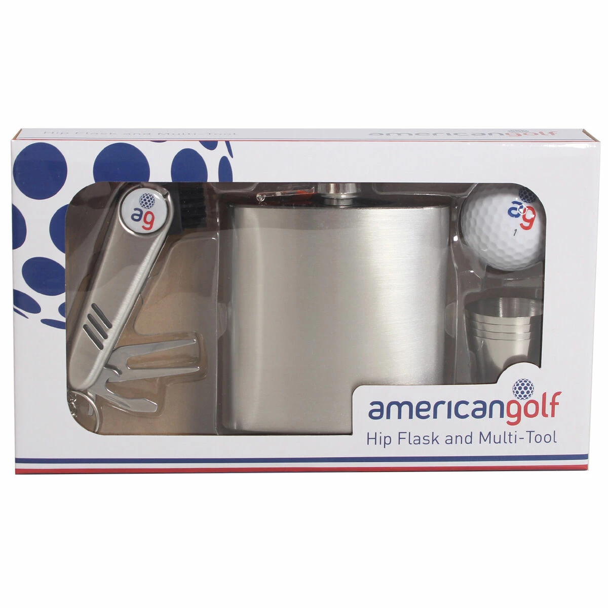 American Golf Hip Flask & Multi Tool Golf Gift Set 1 American Golf Hip Flask & Multi Tool Golf Gift Set