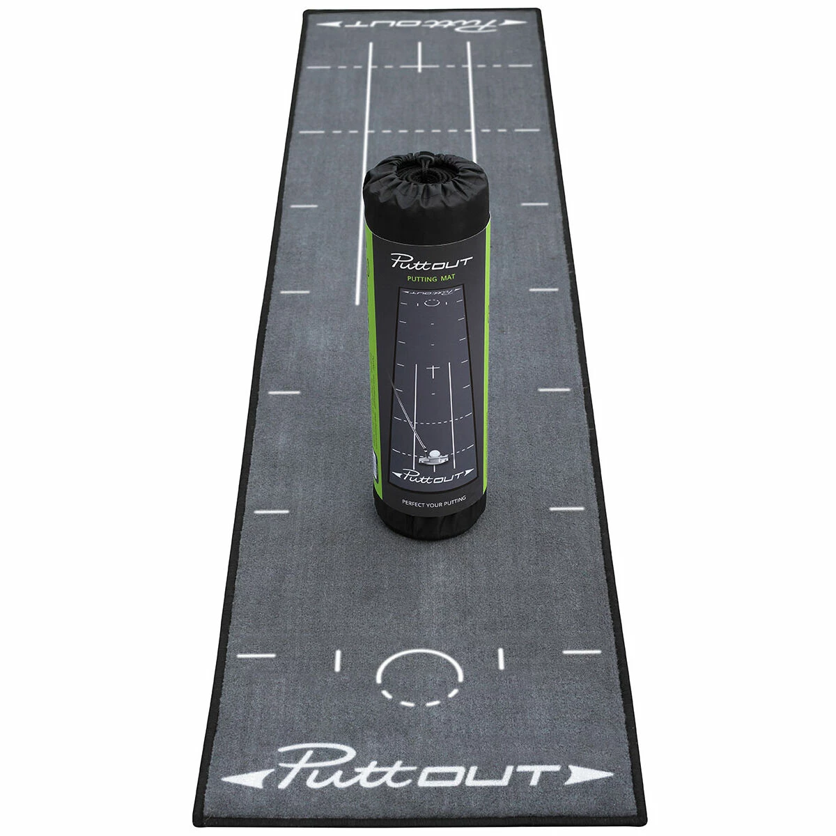 PuttOUT Grey Deluxe Golf Putting Mat