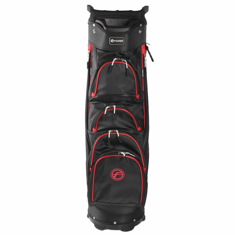 Fazer Mens Black And Red Lightweight Pro Tech-5 Golf Cart Bag - Image 2