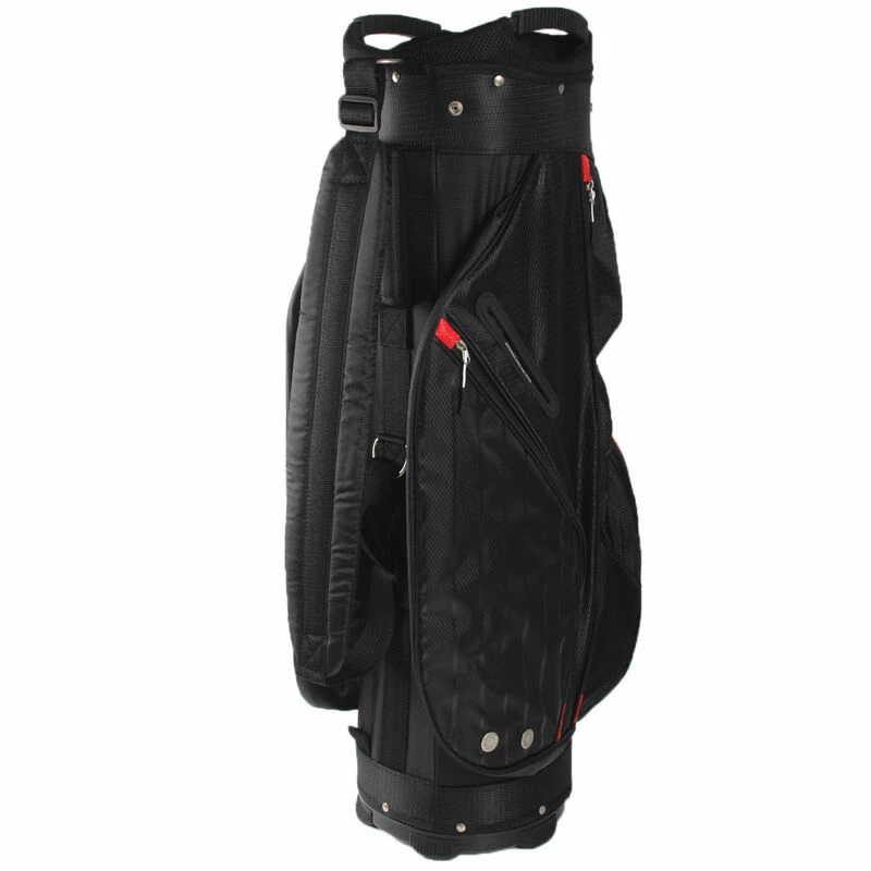 Fazer Mens Black And Red Lightweight Pro Tech-5 Golf Cart Bag - Image 3