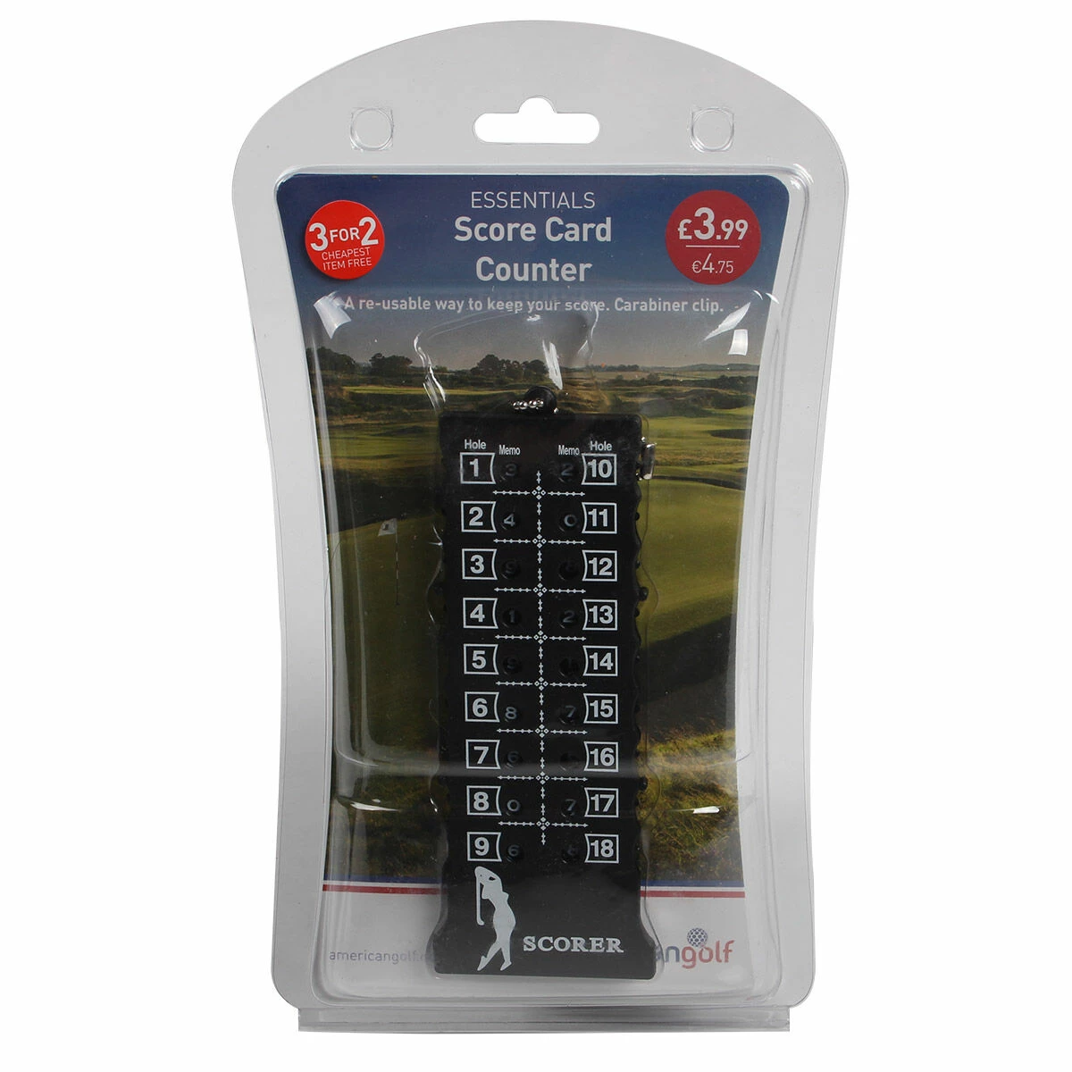 American Golf Mens AG Essentials Scorecard Counter