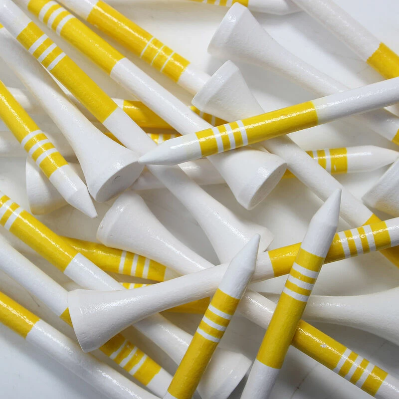 American Golf Yellow Ag Essentials Pack Of 20 Wooden Tees - Image 2