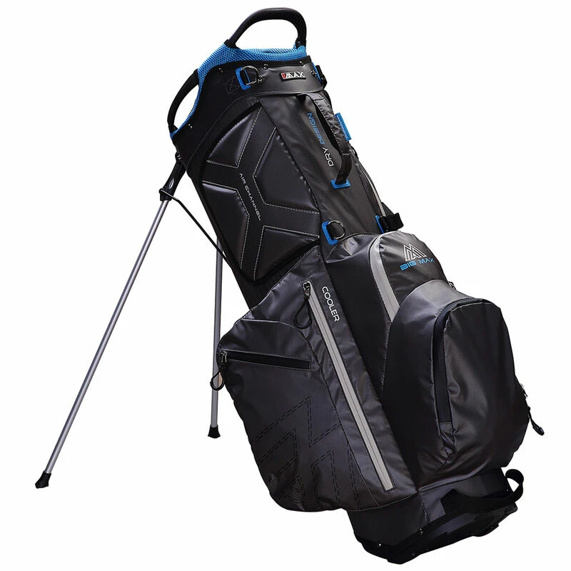 Big Max Charcoal Grey And Cobalt Blue Lightweight Dri LITE Golf Stand Bag | American Golf - Image 2