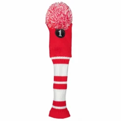 Fazer Red And White Pom Knitted Golf Driver Head Cover