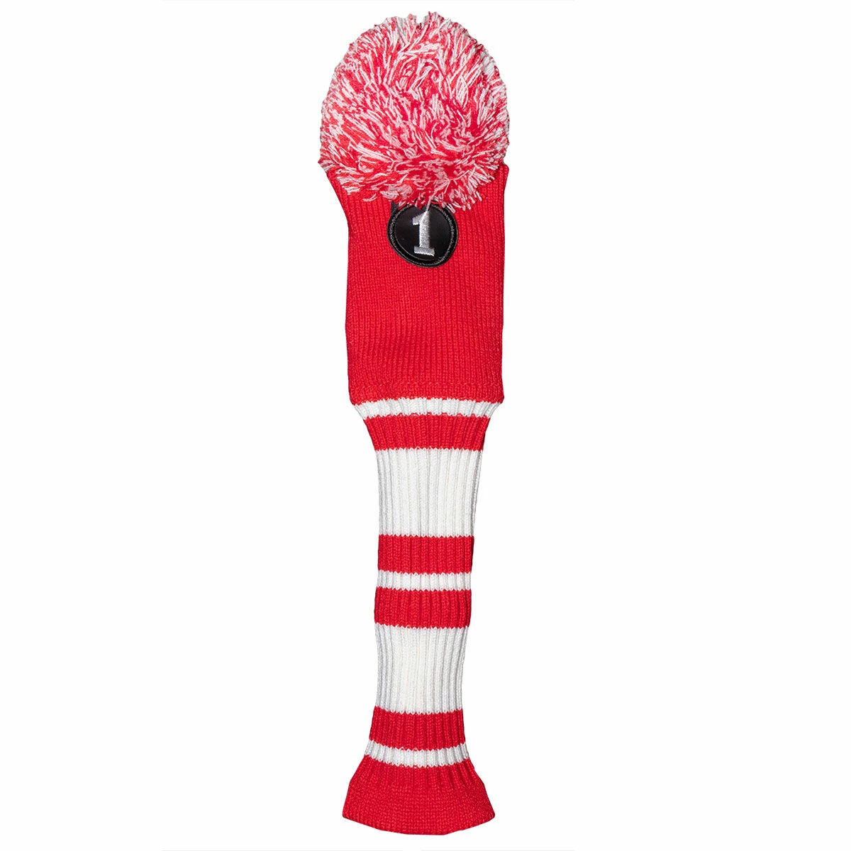 Fazer Red And White Pom Knitted Golf Driver Head Cover