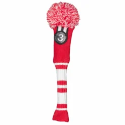 Fazer Red And White Pom Knitted Hybrid Head Cover