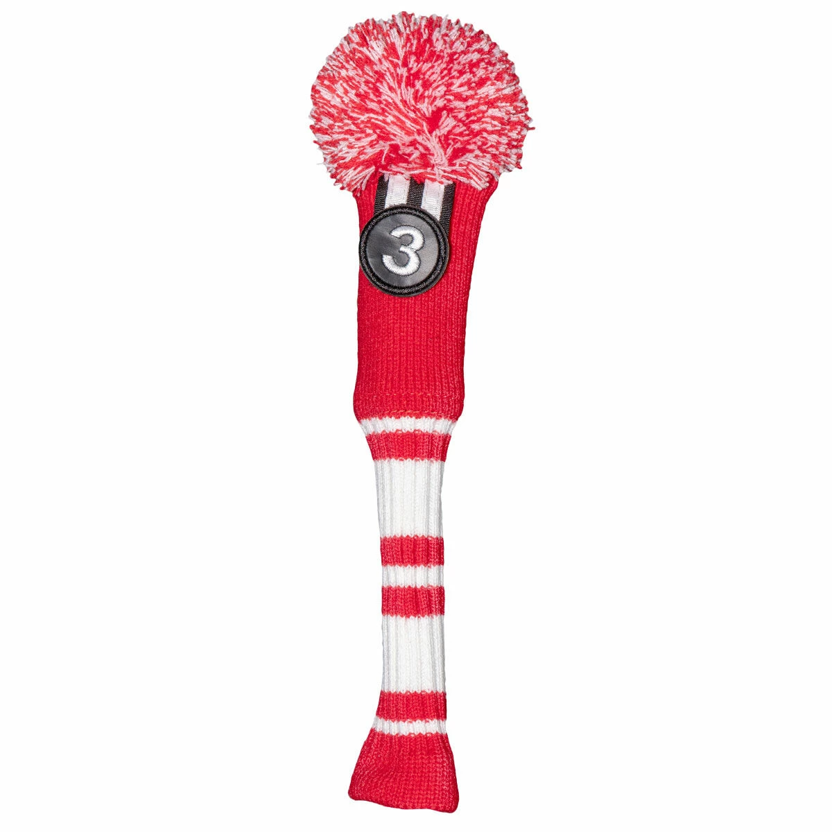 Fazer Red And White Pom Knitted Hybrid Head Cover