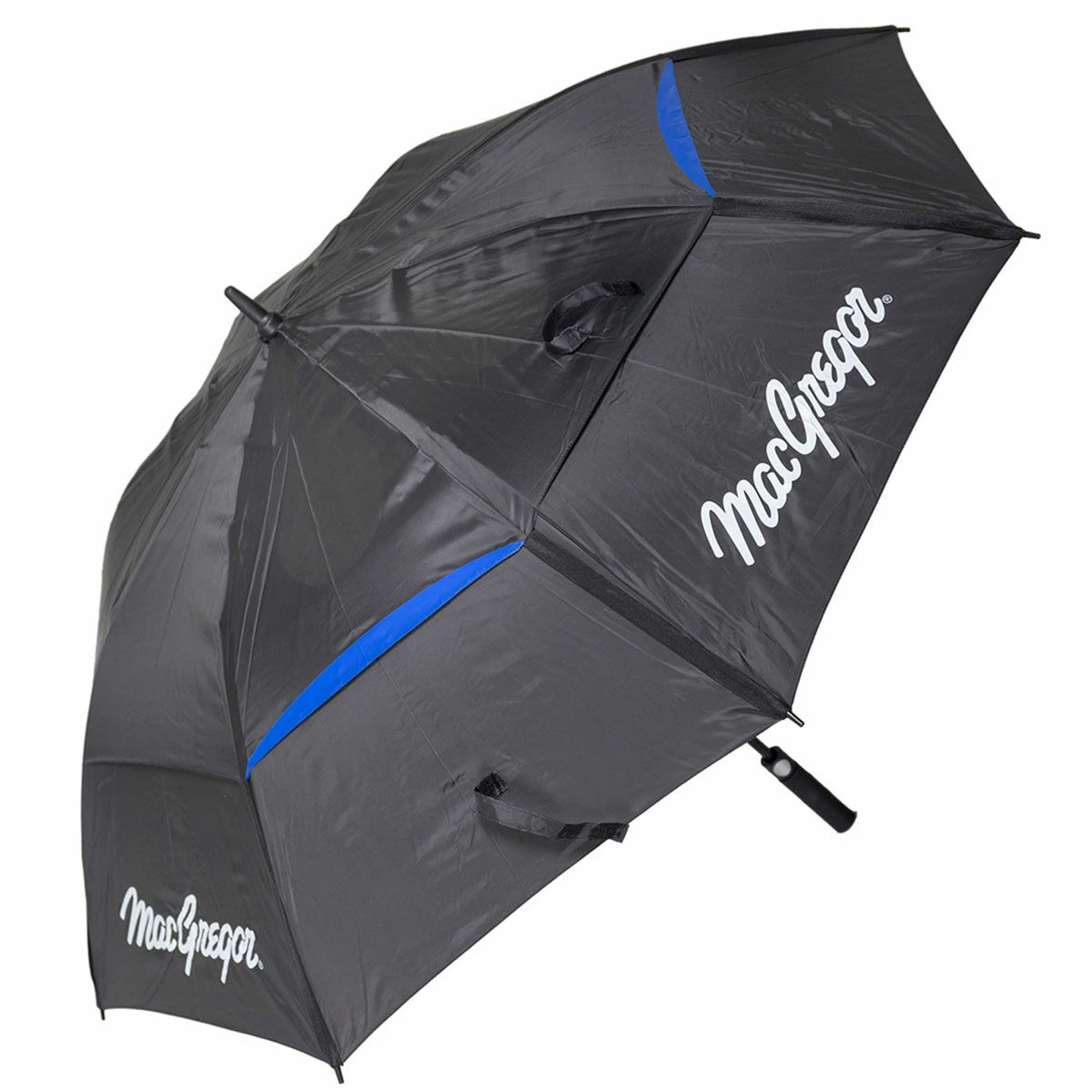 MacGregor Mens Black And Royal Blue Lightweight Mac Tec Dual Canopy Umbrella | American Golf