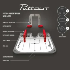 PuttOUT Grey And Red Mirror System -TaylorMade shop American Golf 345641 35958 345641 3