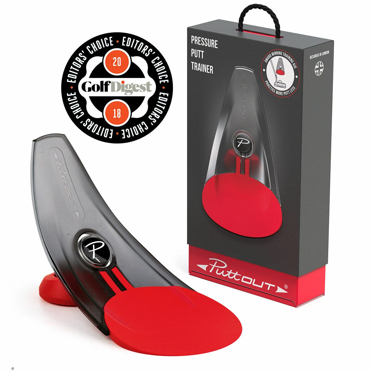 PuttOUT Mens Power Red Pressure Putt Training Aid | American Golf