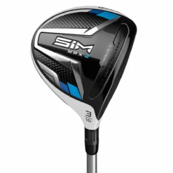 TaylorMade Mens Black And Blue Sim Max D Right Hand Ust Mamiya Helium Regular Golf Fairway Wood