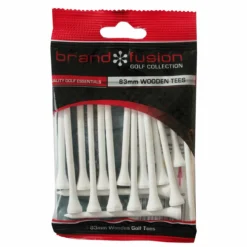 Brand Fusion BrandFusion White Pack Of 15 Wooden Golf Tees