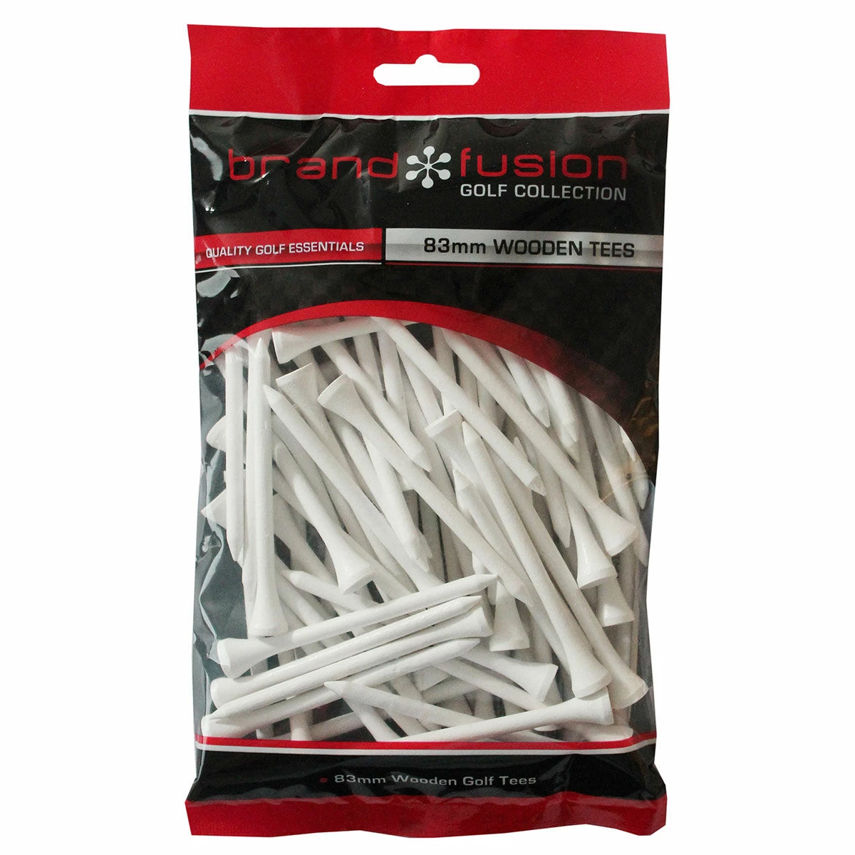 BrandFusion White Wooden Golf Tees 80 Bumper Pack