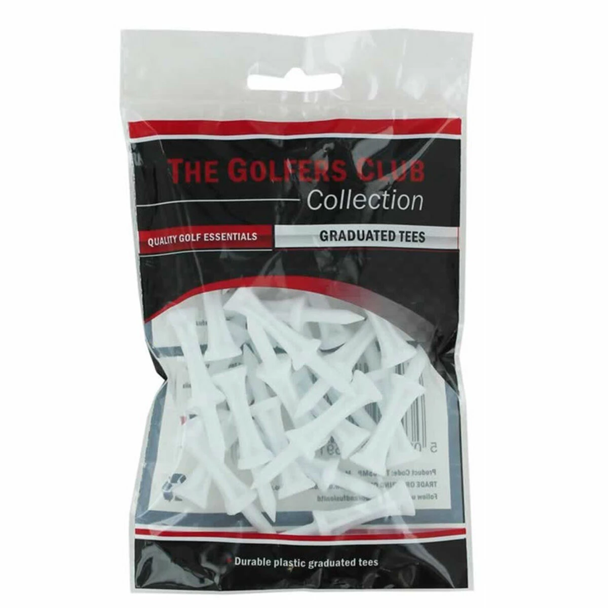 Brand Fusion The Golfers Club White Pack Of 25 Step Height Golf Tees