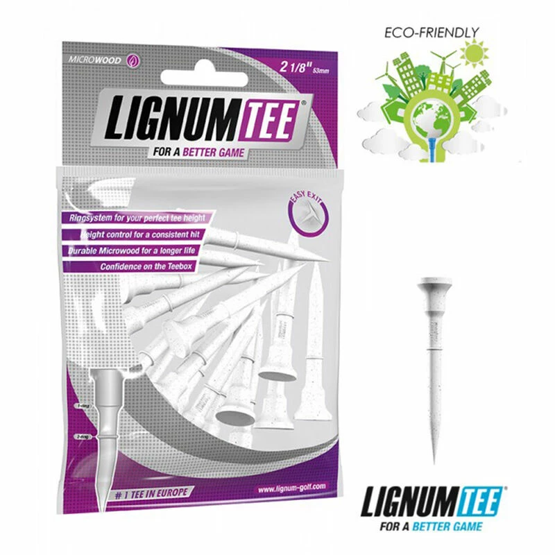 Lignum White Composite Wooden Tees 16 Pack - Image 2