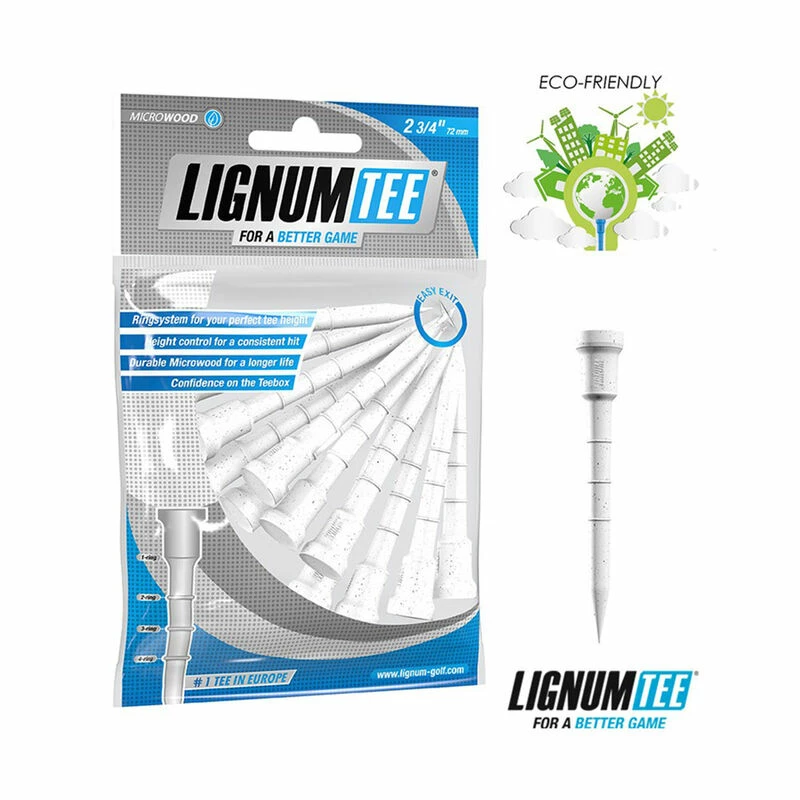 Lignum Composite 72mm Wooden Golf Tees - 12 Pack - Image 2
