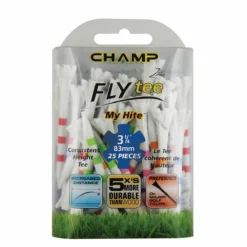 Champ White MyHite Fly Pack Of 25 Golf Tees