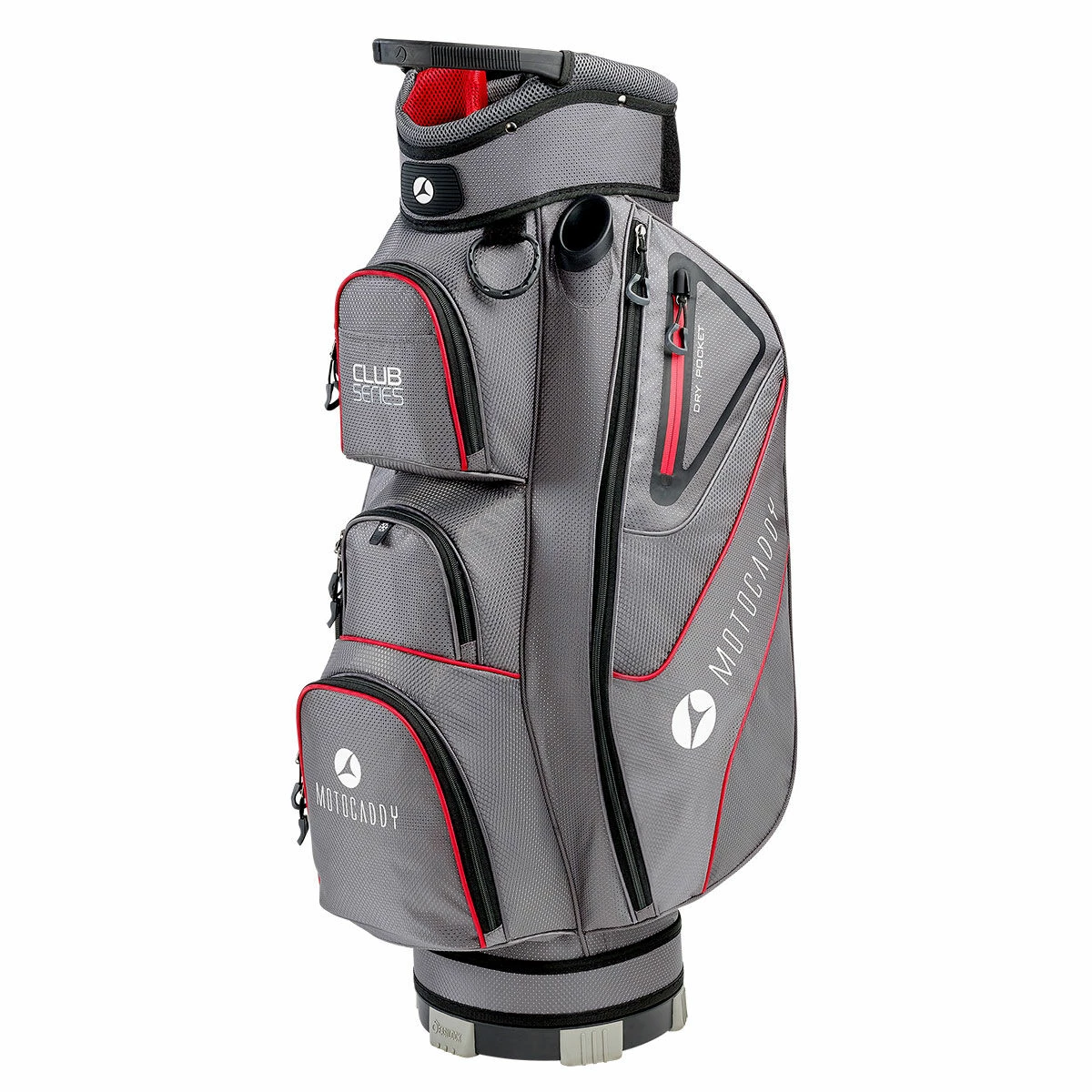Motocaddy Mens Charcoal Grey And Red Club Series Golf Cart Bag 2021