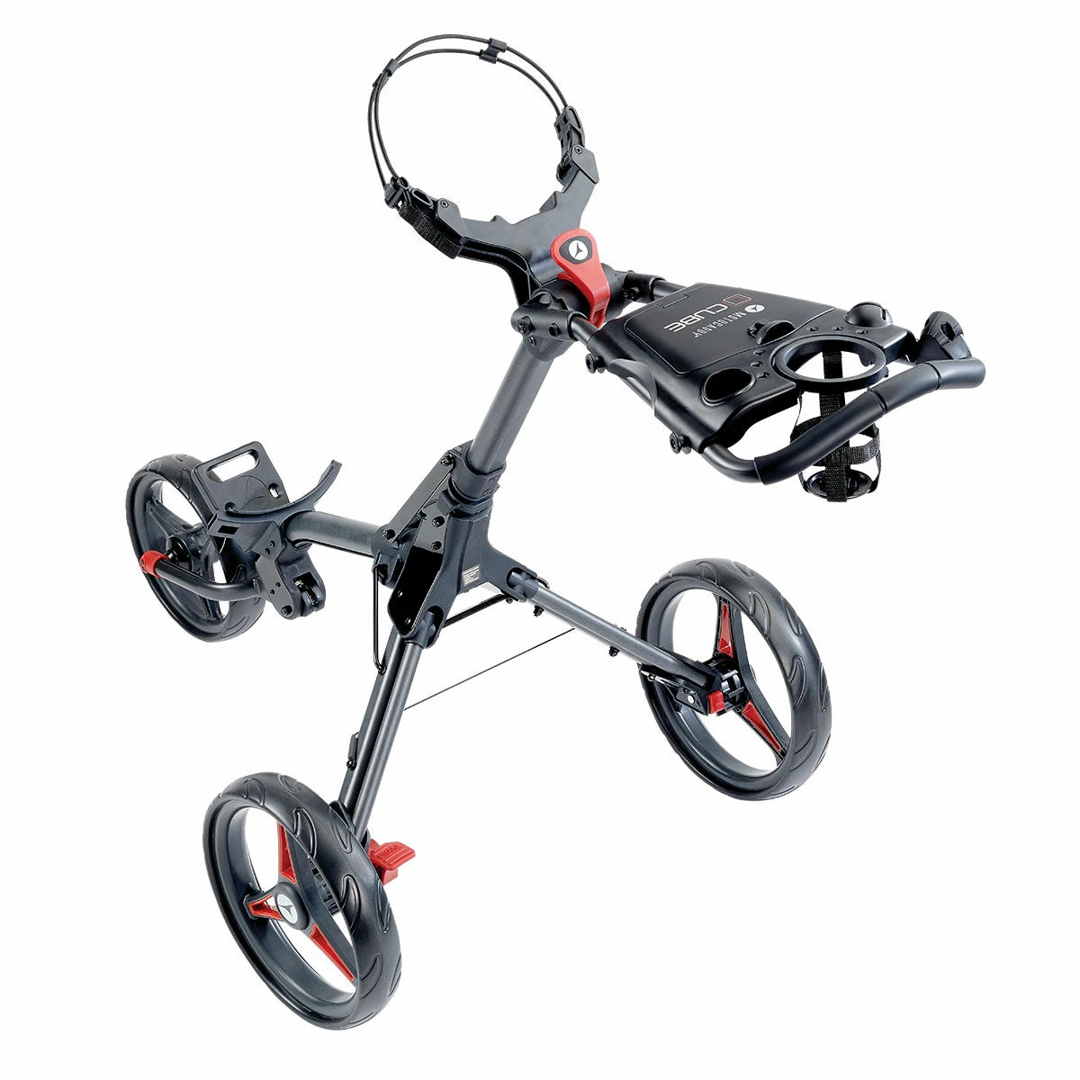 Motocaddy Black Adjustable CUBE Push Golf Trolley 2 Motocaddy Black Adjustable CUBE Push Golf Trolley - Image 2