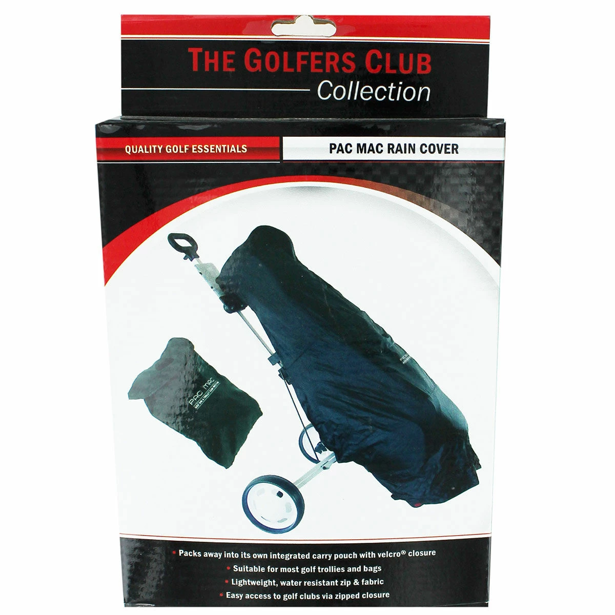 The Golfers Club Black BrandFusion Pac Mac Rain Cover