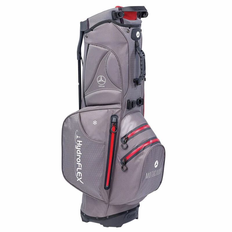 Motocaddy Mens Grey And Red Lightweight HydroFLEX Golf Stand Bag | American Golf 2 Motocaddy Mens Grey And Red Lightweight HydroFLEX Golf Stand Bag | American Golf - Image 2