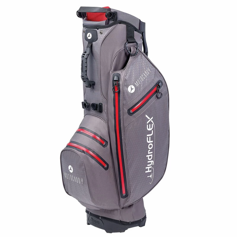 Motocaddy Mens Grey And Red Lightweight HydroFLEX Golf Stand Bag | American Golf 3 Motocaddy Mens Grey And Red Lightweight HydroFLEX Golf Stand Bag | American Golf - Image 3