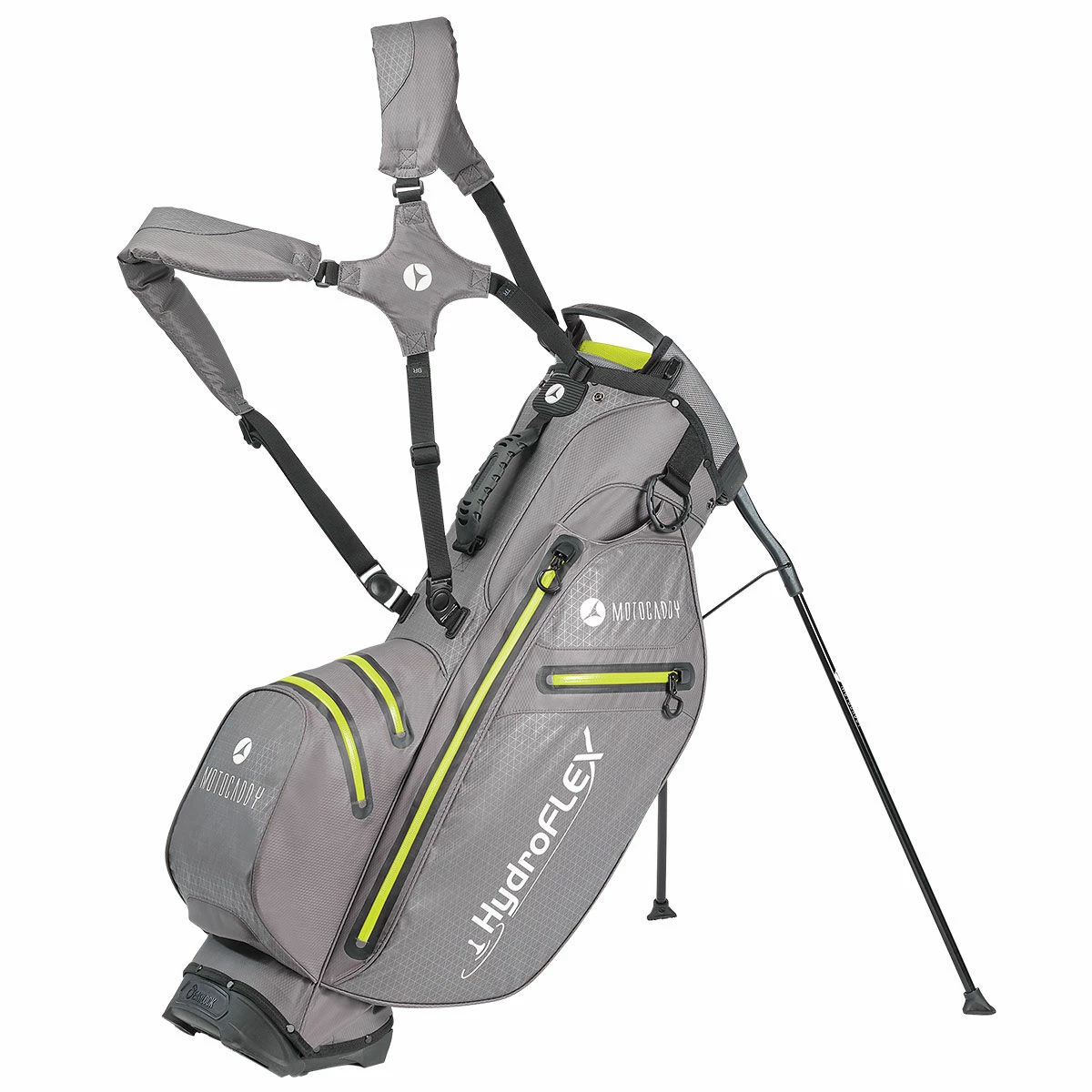 Motocaddy Black And Silver Lightweight HydroFLEX Golf Stand Bag 1 Motocaddy Black And Silver Lightweight HydroFLEX Golf Stand Bag