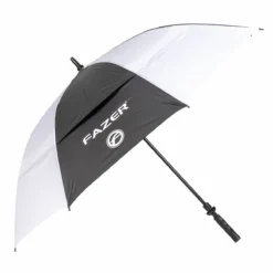 Fazer Black And White Logo Print Dual Canopy Golf Umbrella