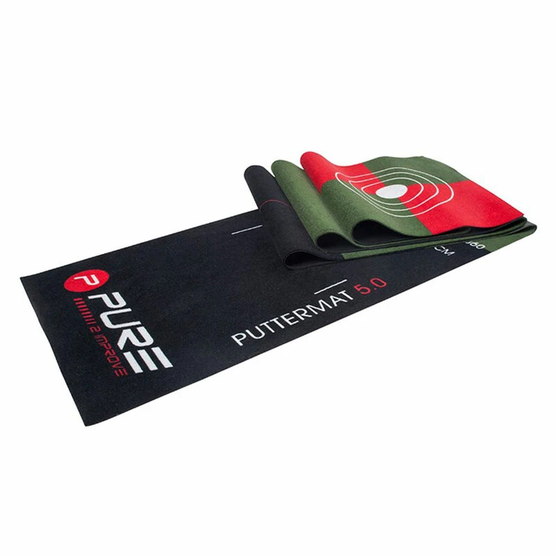 Pure 2 Improve Black And Green Long Lasting 5.0 Putting Golf Mat - Image 2
