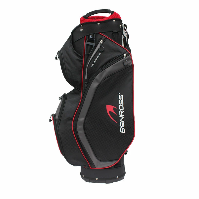 Benross Mens Black And Red Lightweight Golf Cart Bag - Image 4