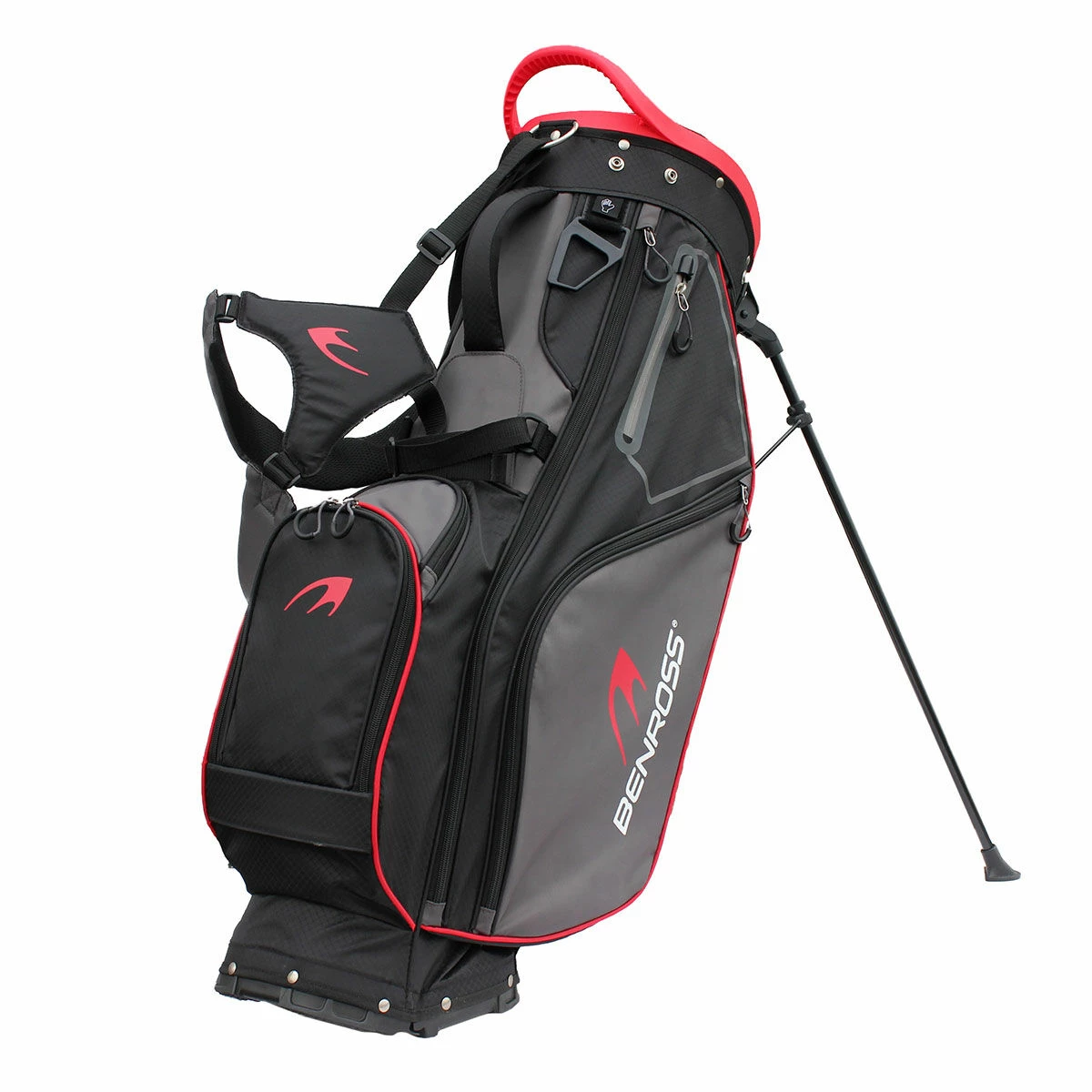 Benross Black And Red Lightweight Golf Stand Bag