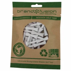 BrandFusion White Graduated Biodegradable Wooden Golf Tees