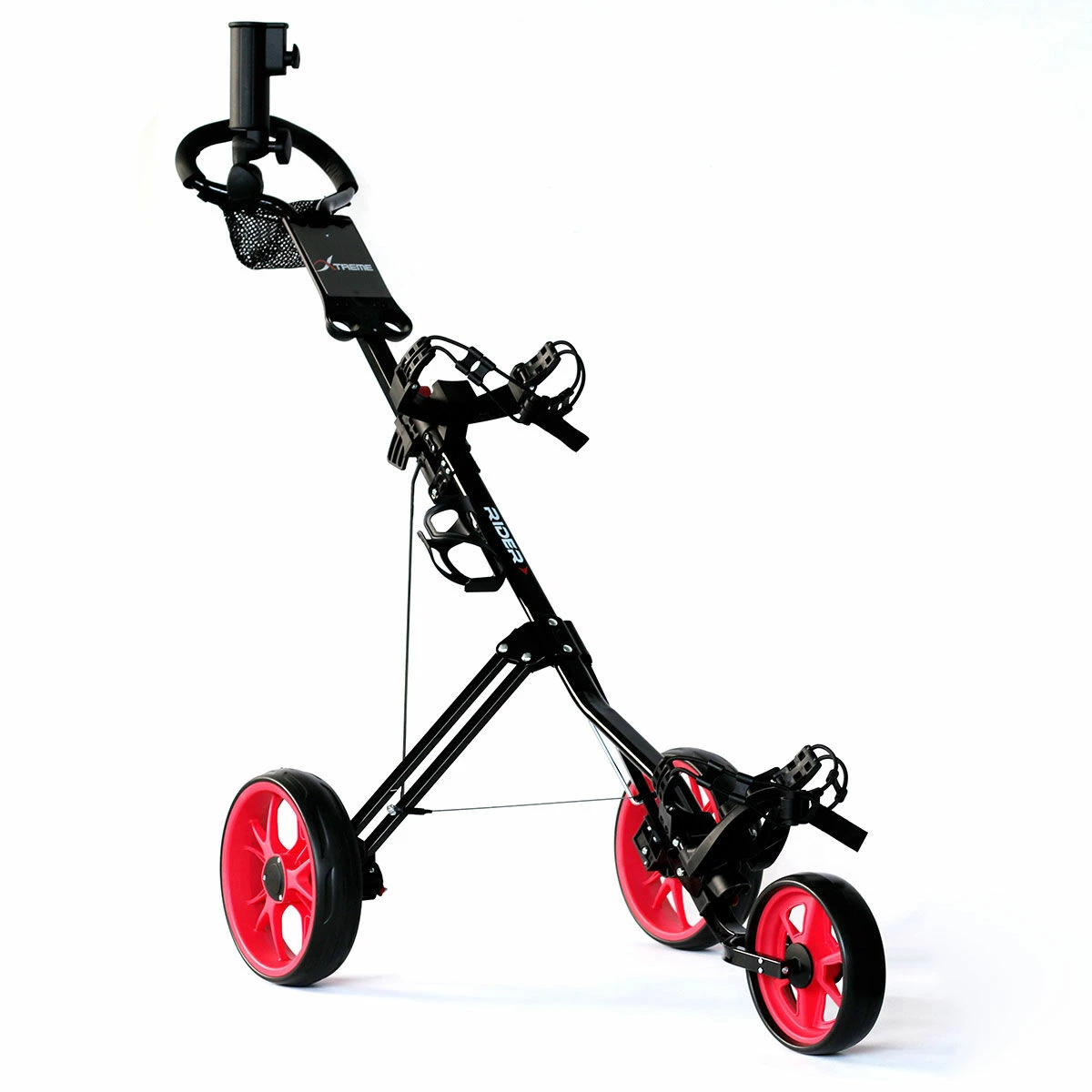 Xtreme Black And Red Adjustable Rider Push Golf Trolley