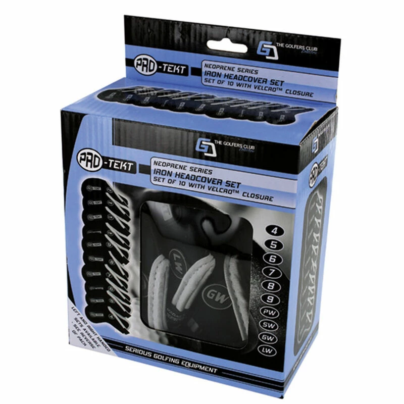 Pro-Tekt Pro Tekt Silver And Black 10-Piece Velcro Golf Iron Head Cover Set - Image 3