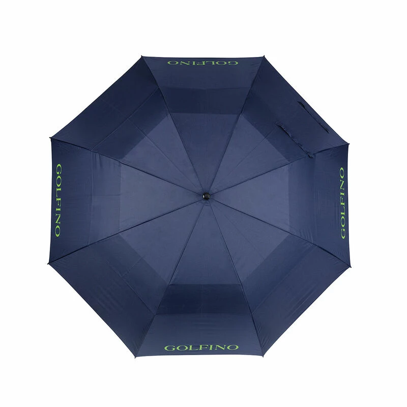 GOLFINO Navy Blue And Green Windproof Auto Golf Umbrella - Image 2